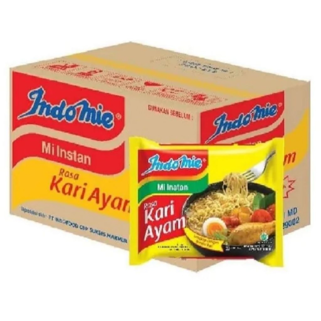 

Indomie Mie Kari Ayam 72 g [ 1 Karton Isi 40 Pcs ]