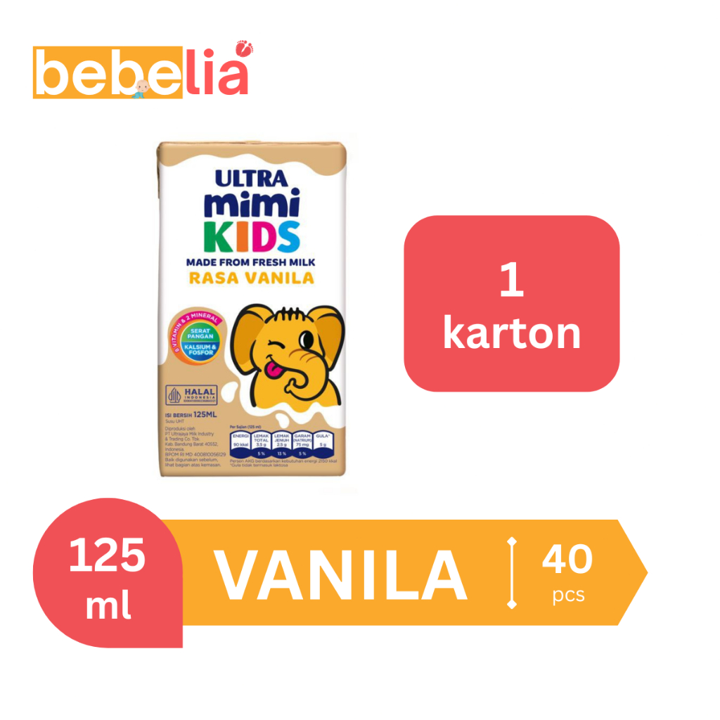 

Ultra Mimi Susu UHT Vanila 125 ml 1 dus isi 40 pcs