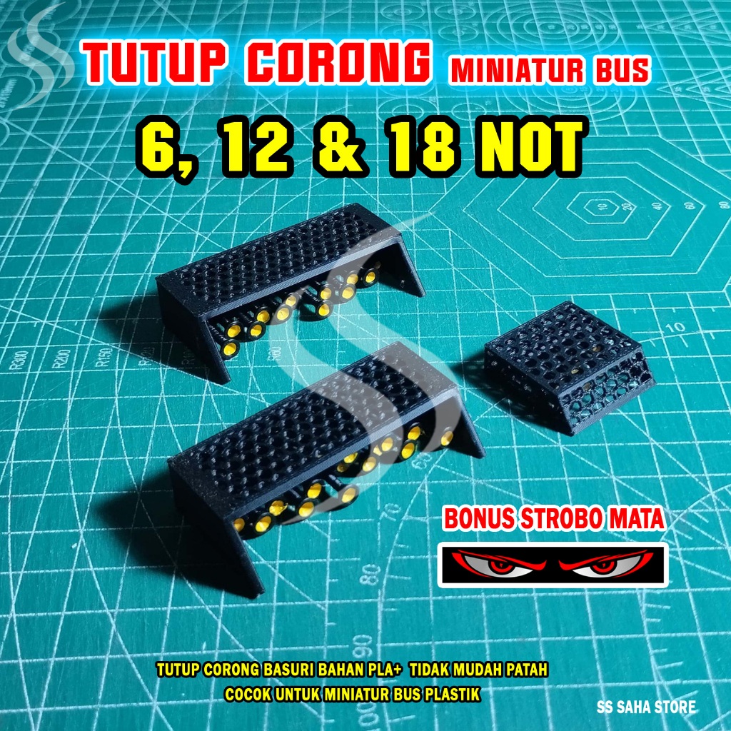 TUTUP CORONG Miniatur corong Basuri 6 Not, 12 Not & 18 Not / Tutup Corong miniatur bus / Miniatur Tu