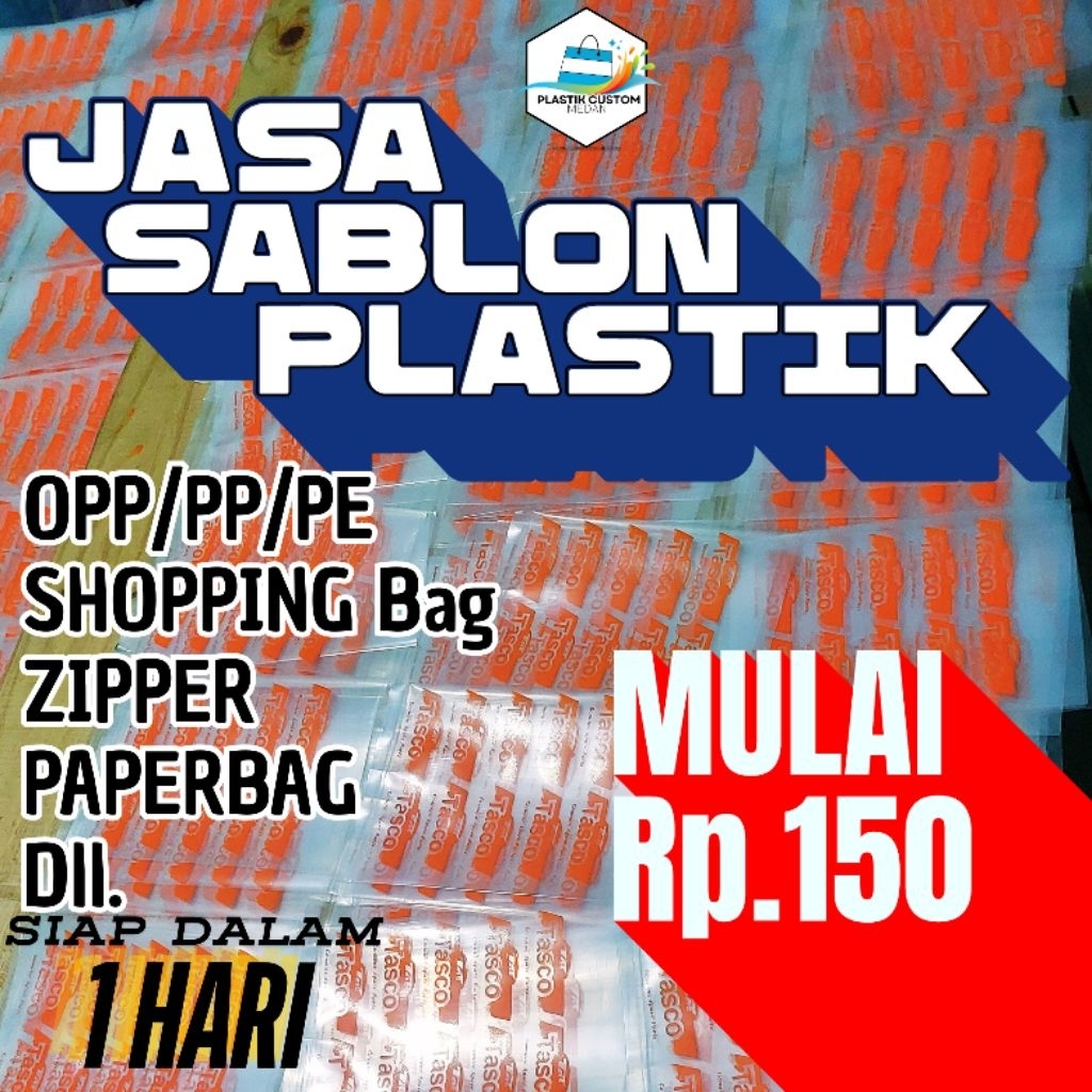 

[JASA SABLON SAJA] SABLON PLASTIK SEGALA JENIS, PP/OPP/PE , ZIPPER, SHOPPING BAG, PAPERBAG , PLASTIK ROTI, KEMASAN TOKO, DLL, FREE DESIGN DAN TERMURAH