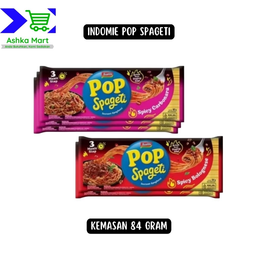 

Indomie Pop Spageti Instan Kemasan 84 gram