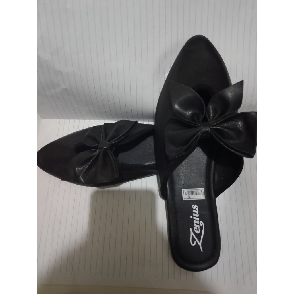 Sandal Wanita Zenius Slip-On Bow,merek:Zenius