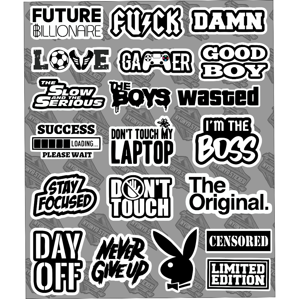 

(20PCS) sticker pack CUTTING keren STICKER LAPTOP STICKER HP STIKER TUMBLER DLL