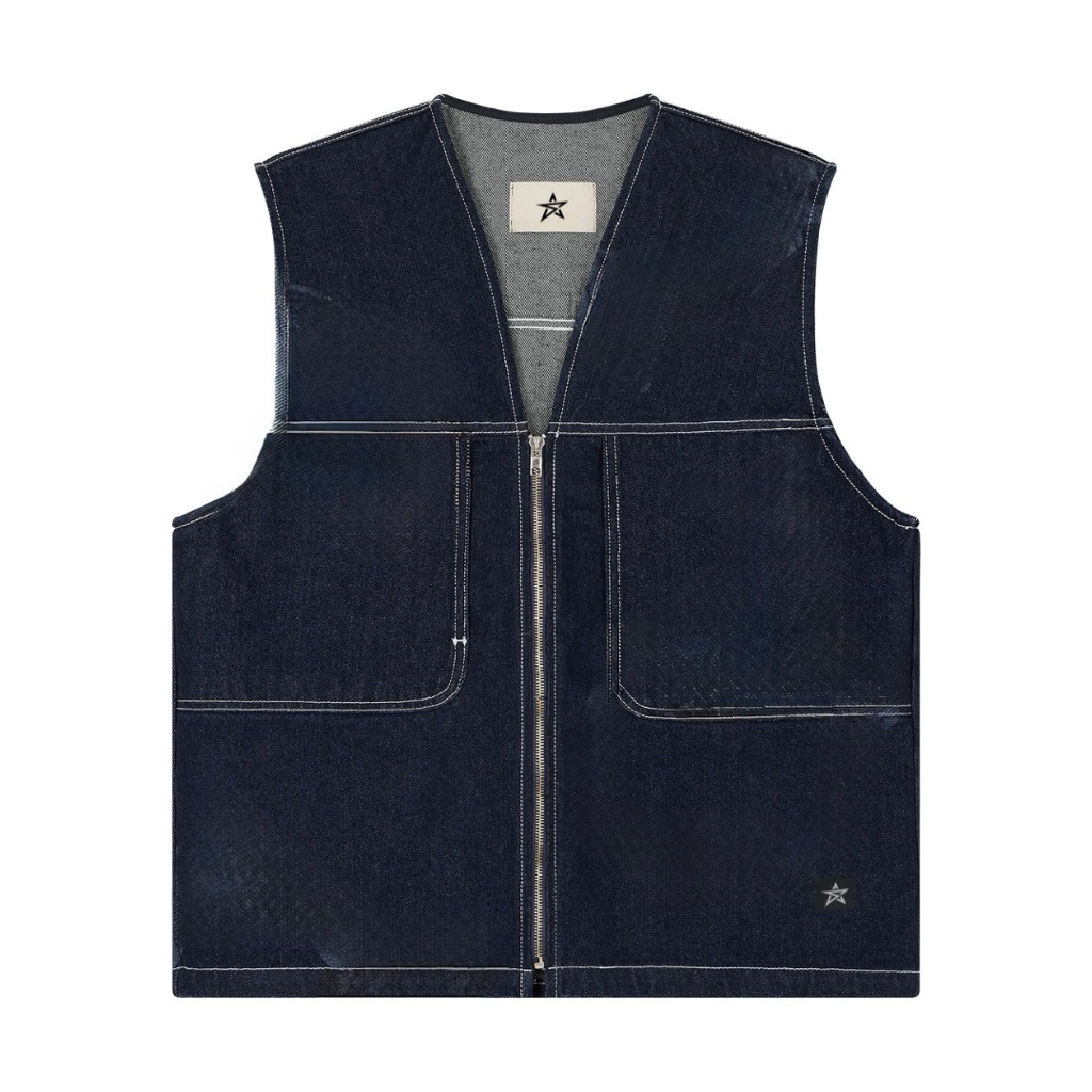 Sai - Locket Vest Jacket Raw Denim Rompi Jacket