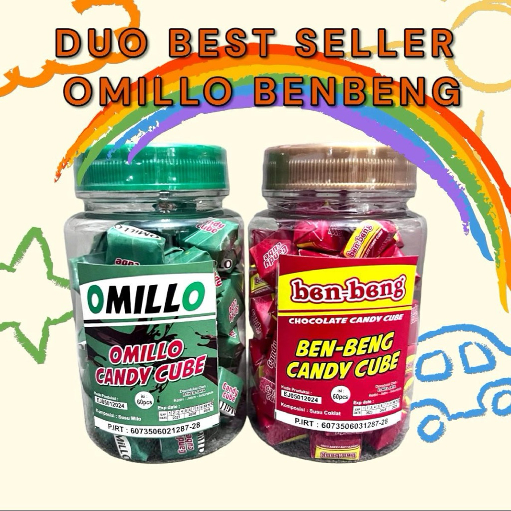

DUO OMBENG(omillo benbeng) candycube isi 60pcs tiap toples