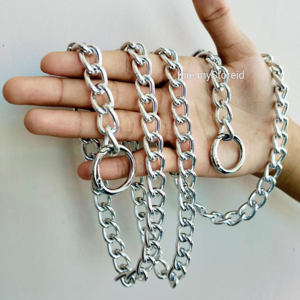 Tali Rantai Tas Alumunium Besar Kaitan Bulat Otomatis untuk Tas Selempang Wanita