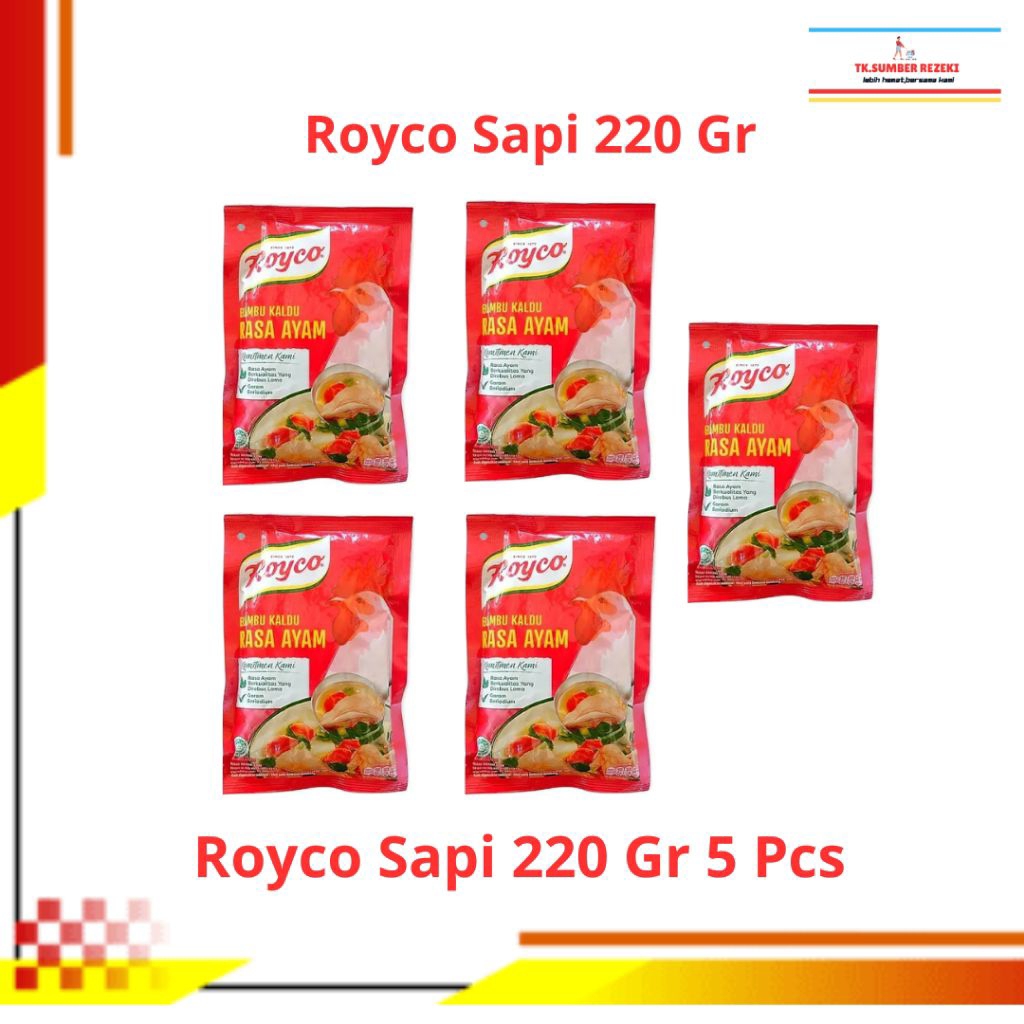 

[PAKET HEMAT ISI 5]Royco Bumbu Kaldu Penyedap rasa Ayam 220 Gr PROMO MURAH