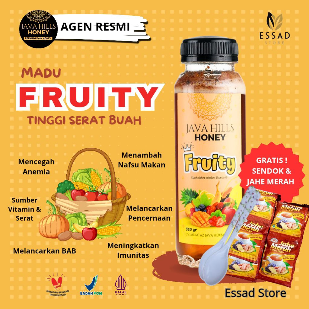

Madu Fruity Buah-buahan Java Hills Honey Madu Herbal Javahills honey