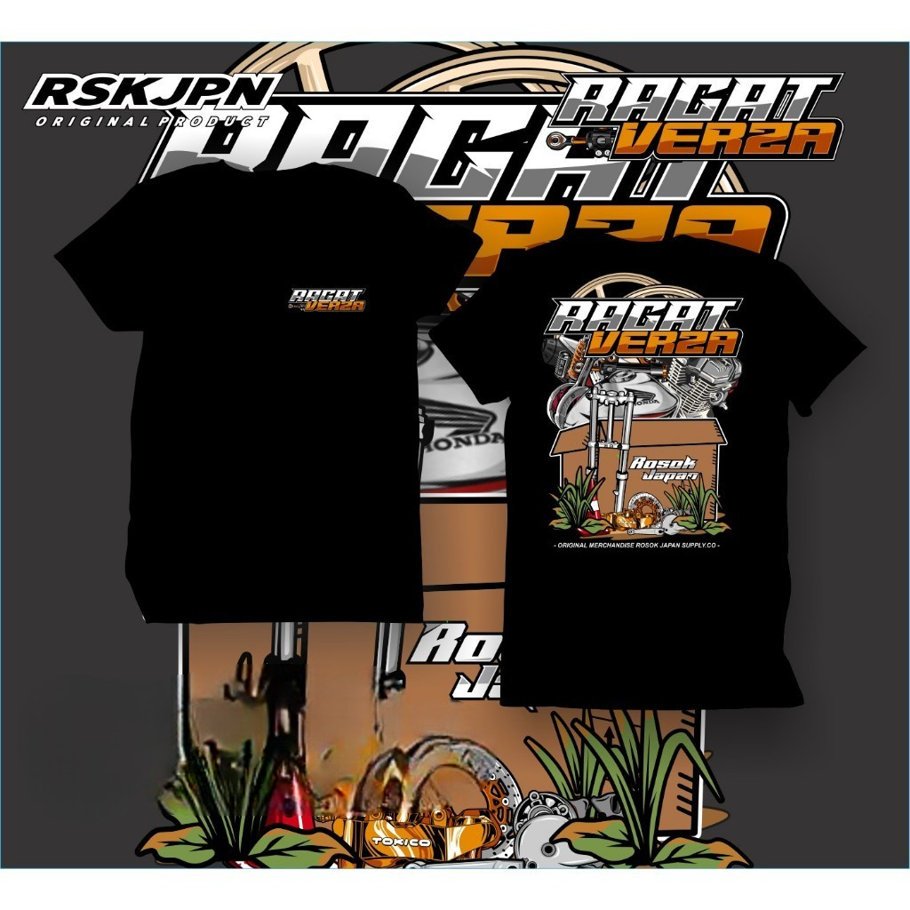 Baju Kaos Atasan Honda Ragat Verza Herex Distro Original caisar custom