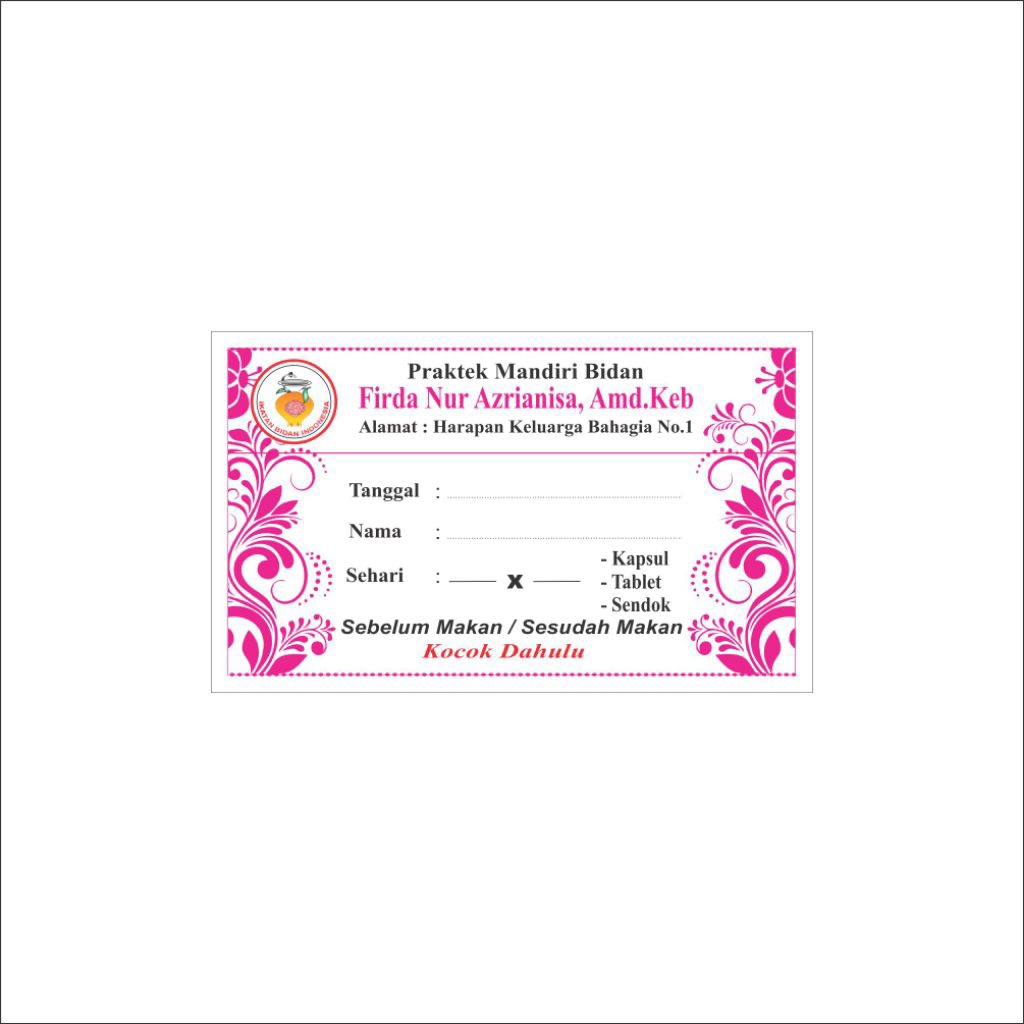 

Etiket motif Batik ( custom nama) isi 50 pcs