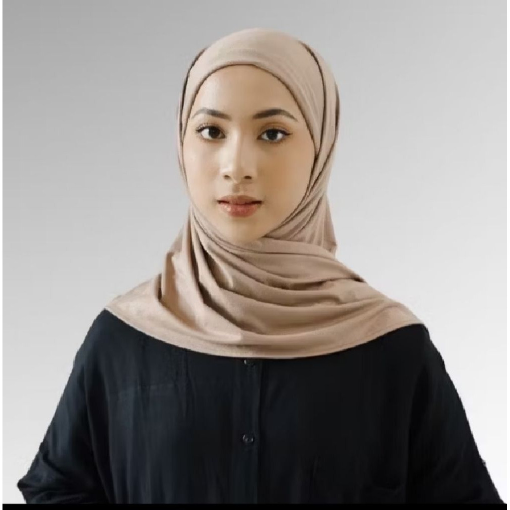 ✨hijab pashmina segi tiga Jersey 2in1(hijab+Ciput)✨