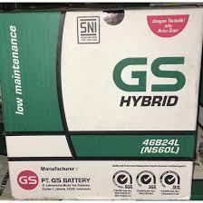 aki mobil GS Astra Hybrid Baterai BS 46824L (NS60L) AKI GS ASTRA HYBRID NS60L (Aplikasi untuk mobil 