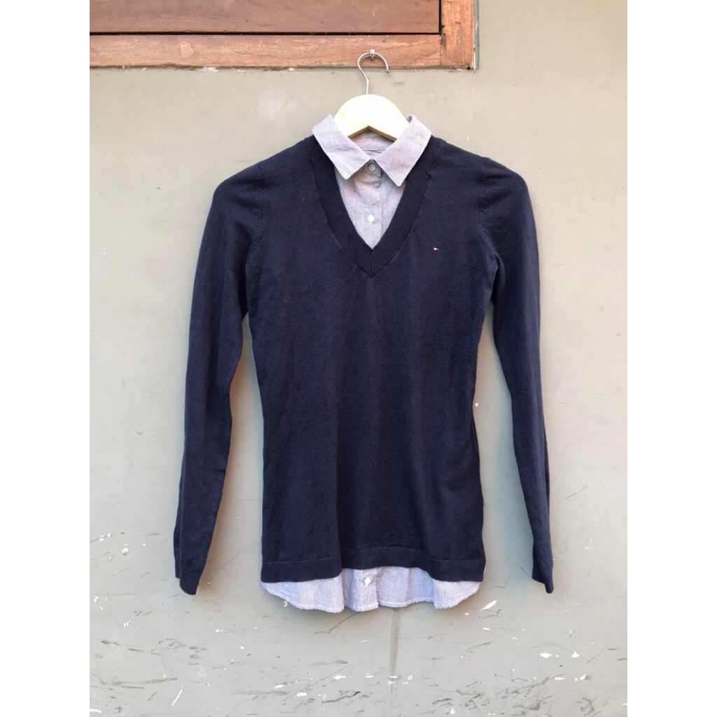 preloved tommy hilfiger original-prelived knit kombinasi-preloved rajut kombinasi-preloved rajut uni