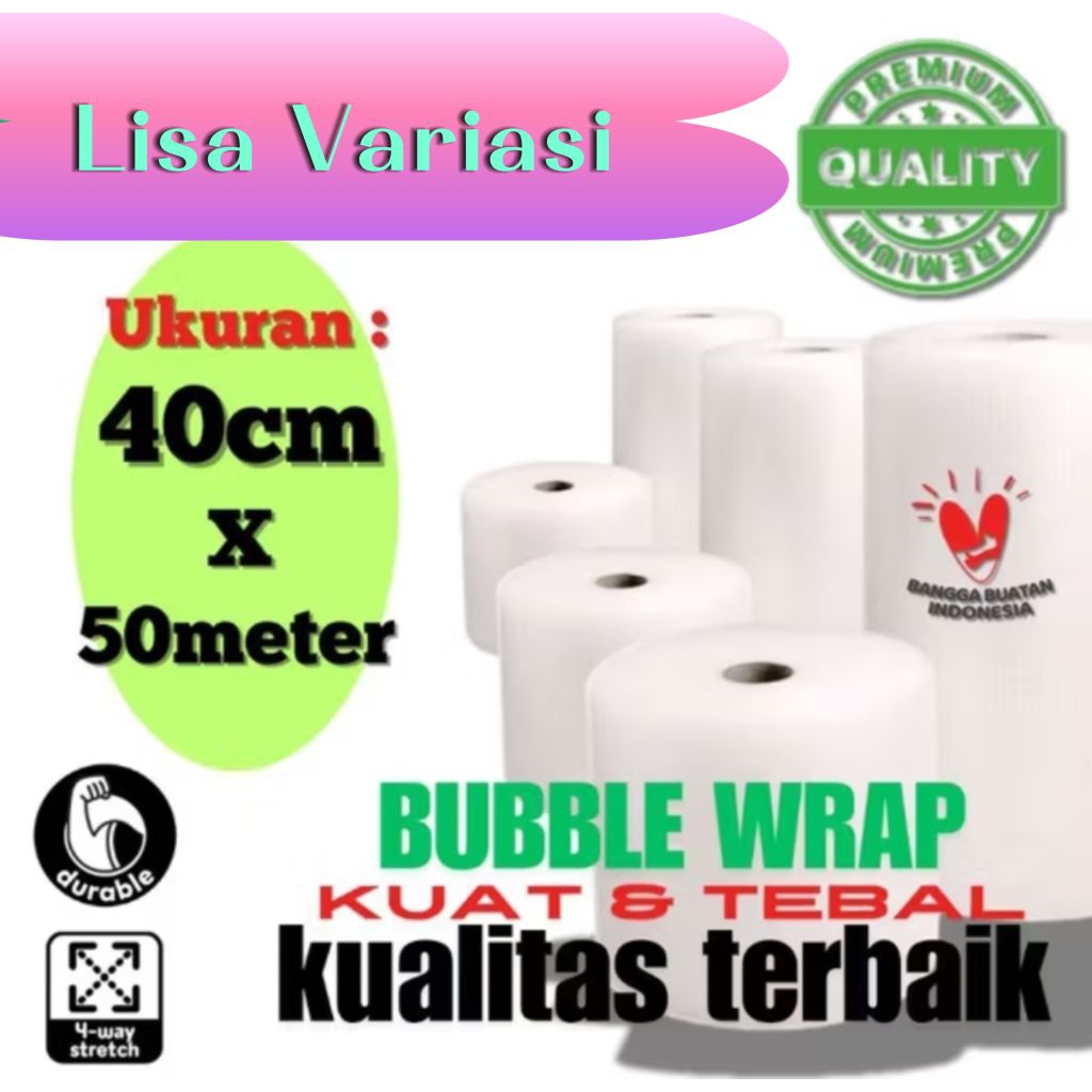 

Bubble Wrap Potong Bening Premium.