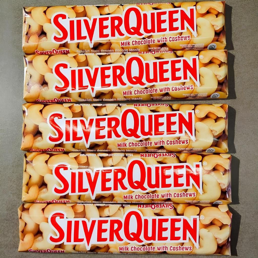 

1 Box isi 10 Pcs Cokelat Silverqueen Kacang Mede BRAND NEW 58 Gram