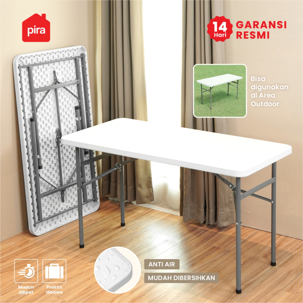 Pira - Folda FT122 Meja Serbaguna / Meja Lipat Outdoor / Meja Taman / Meja Makan