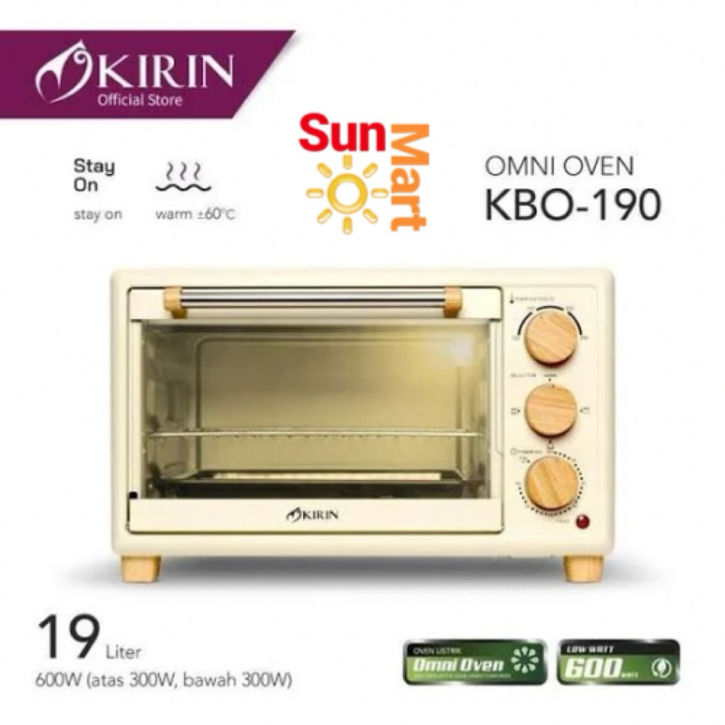 KIRIN Oven Listrik Low Watt 19 Liter - KBO-190