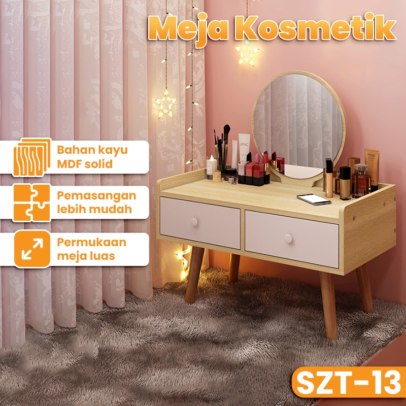 FURNITURE - Meja Make Up - Meja Kamar - Meja Minimalis Aesthetic - Meja Rias High Quality