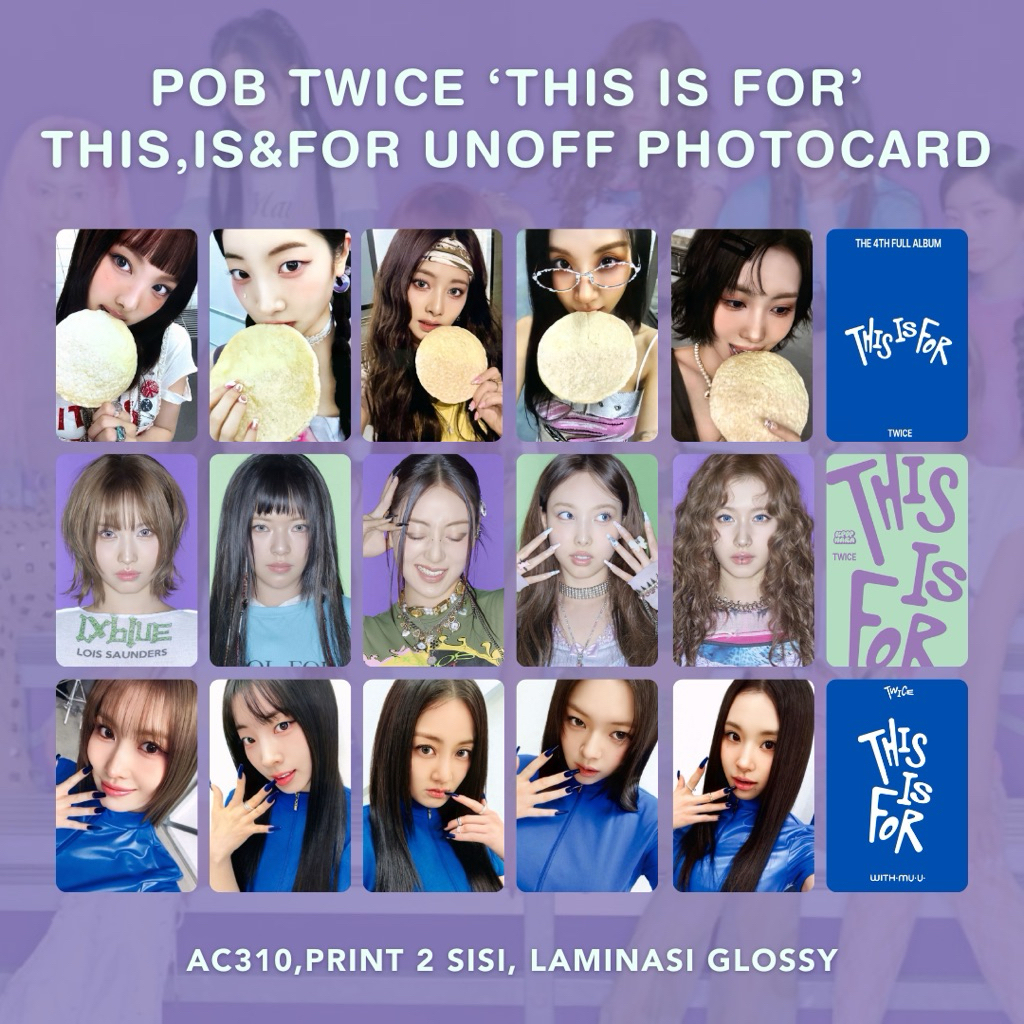 POB TWICE ‘THIS IS FOR’ This, Is & For Ver. Nayeon Sana Momo Tzuyu Mina Jeongyeon Jihyo Chaeyoung Da