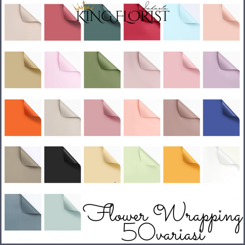 

Flower Wrapping Paper Full Color Cellophane Kertas Buket Bunga Warna Solid Bungkus 6199