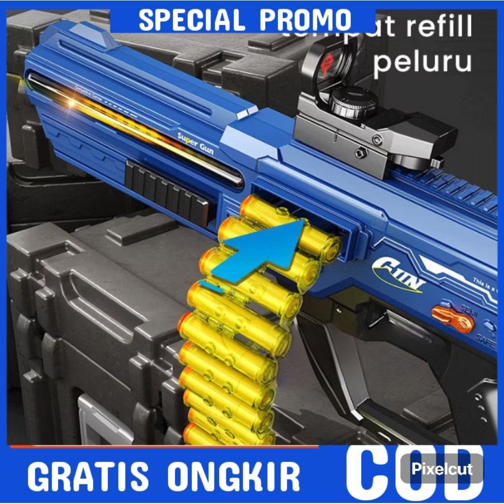 MAINAN PISTOL PISTOLAN TEMBAK TEMBAKAN  ANAK LAKI LAKI PELURU BUSA SNIPER NERF BULLET AWM MURAH/MAIN