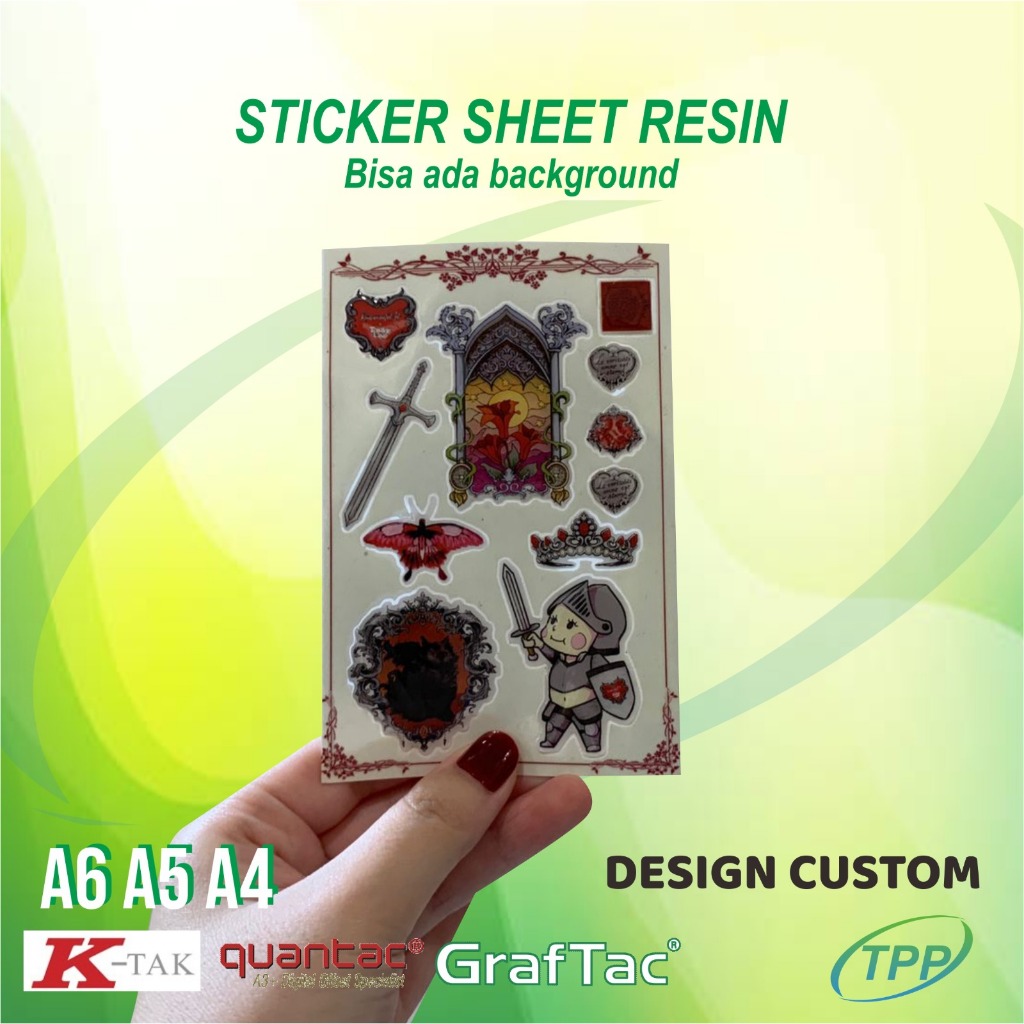 

Sticker Sheet Resin Timbul Dengan Background Termurah