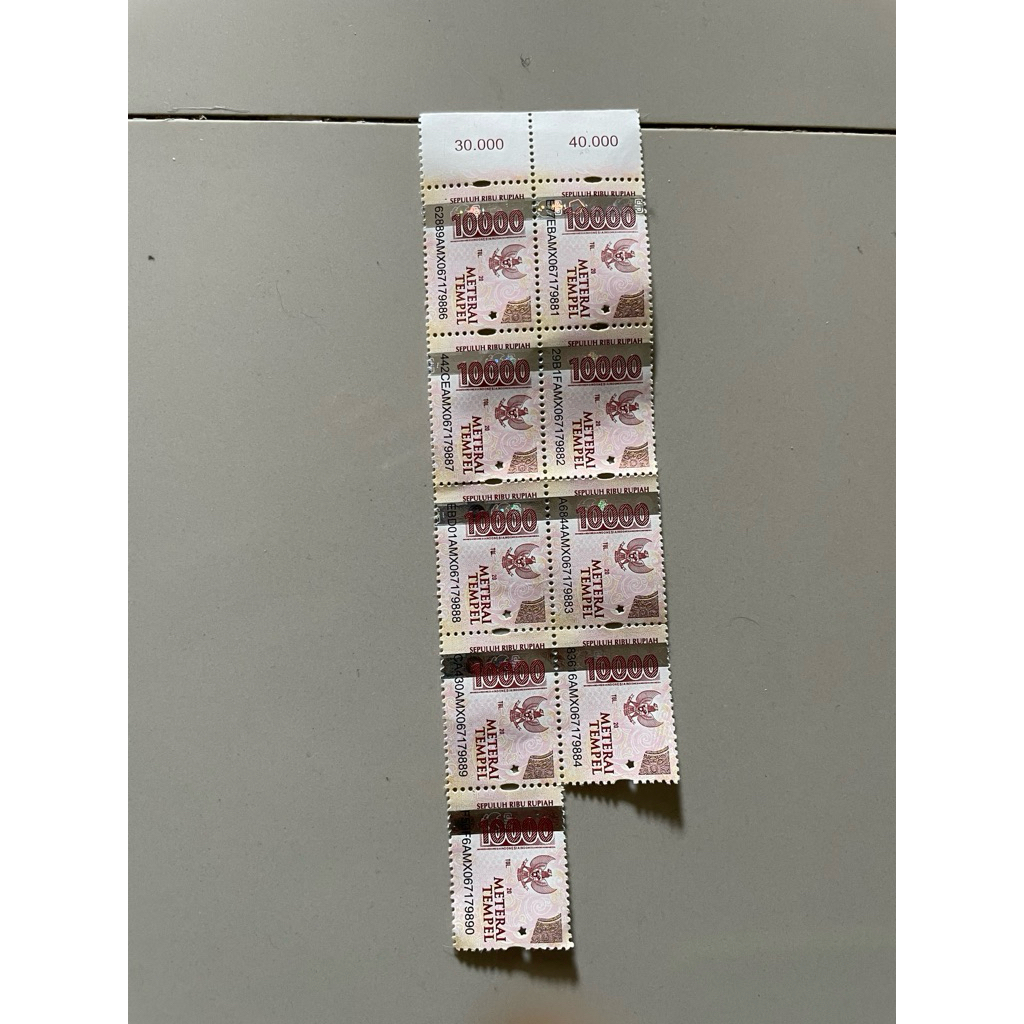 

Materai 10.000 ORIGINAL