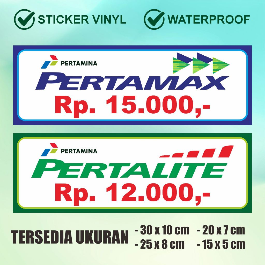 Stiker Pom Bensin Mini Pertalite Pertamax