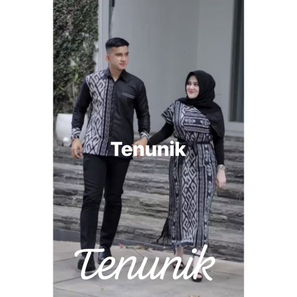 COUPLE AURORA TORAJA HITAM - COUPLE TENUN - DRESS KONDANGAN - BAJU TENUN COUPLE