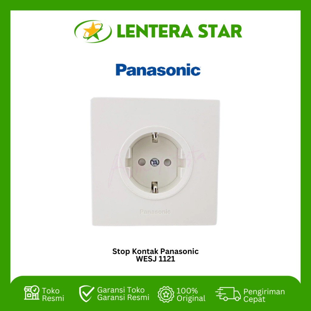 Stop Kontak Panasonic STOP KONTAK CP WESJ 1121 WHITE PANASONIC STYLE PUTIH
