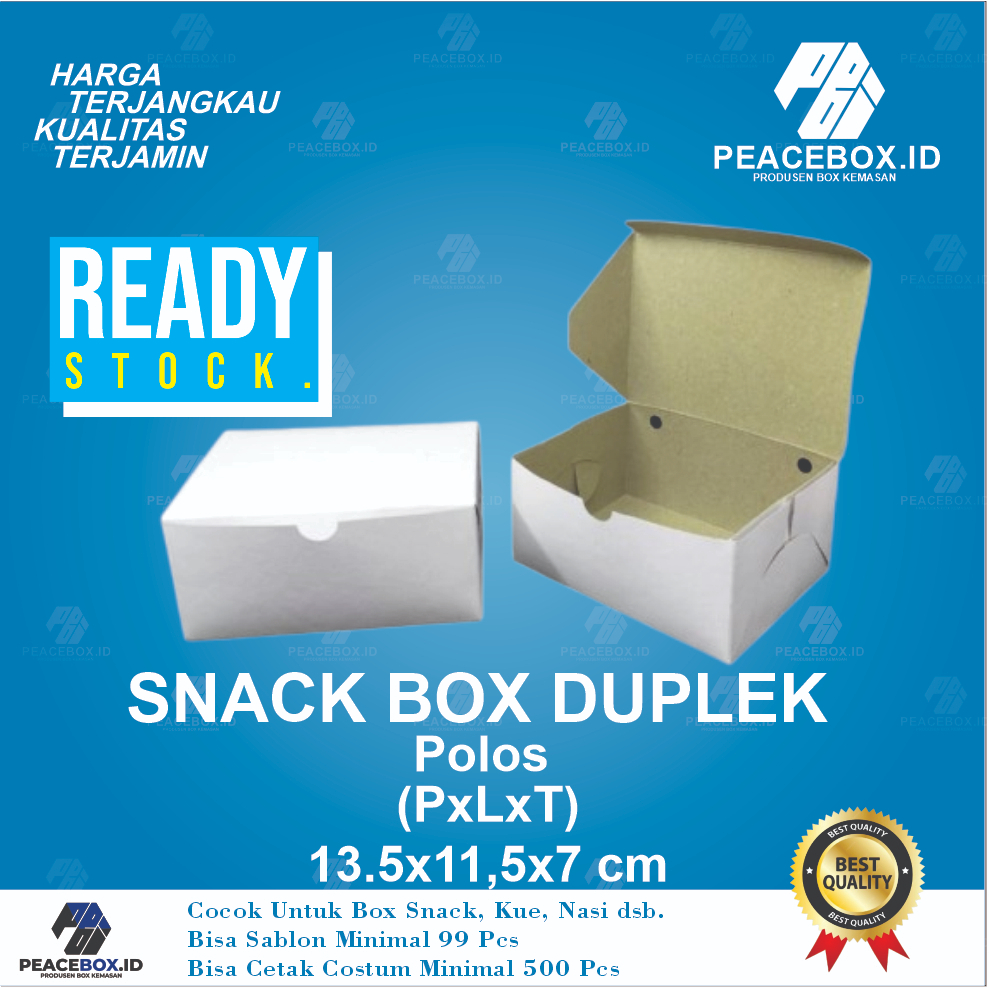 

Snackbox Polos uk. 14X12cm Bahan Duplex 310