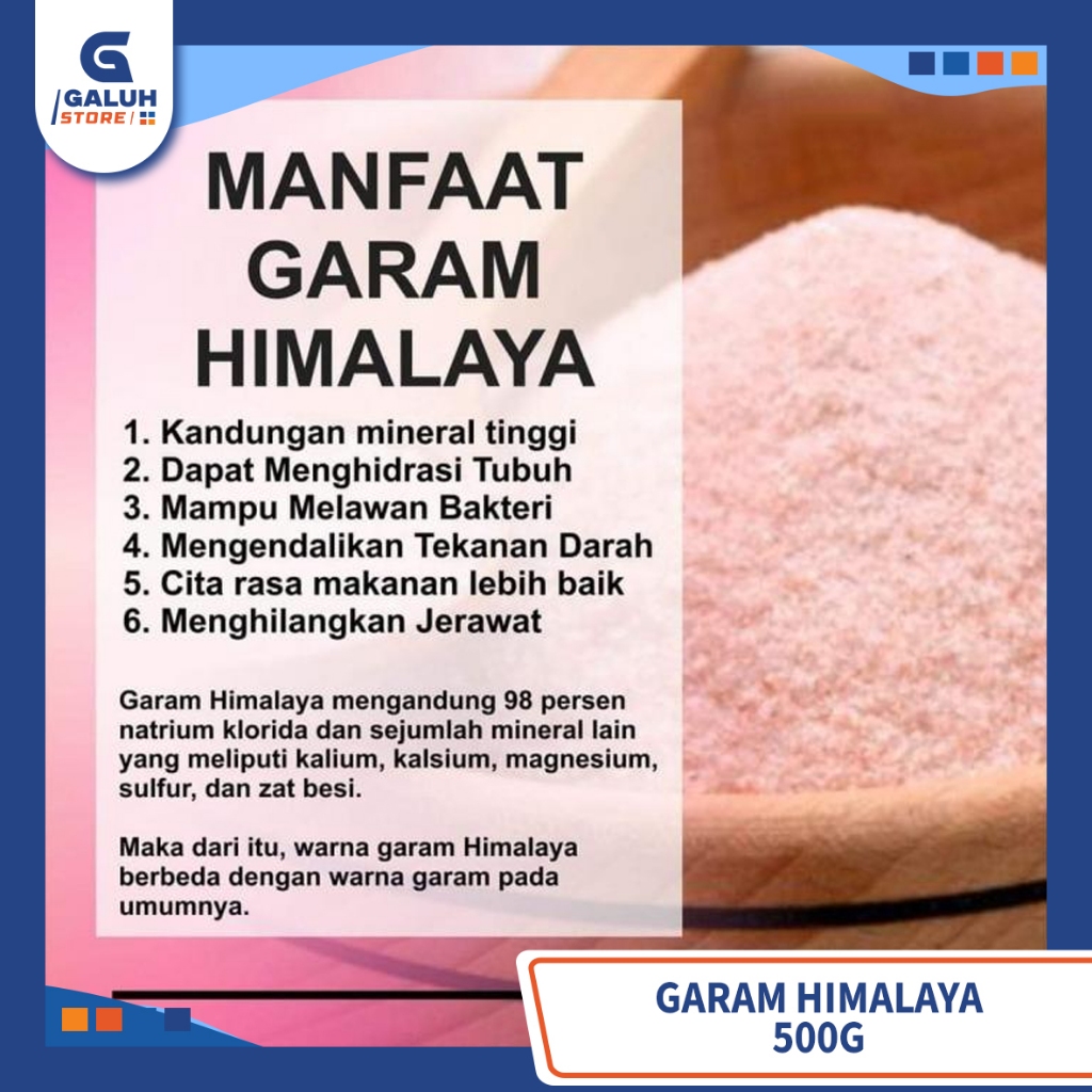 

Garam Himalaya 500gr - Himalaya Pink Salt Original Premium