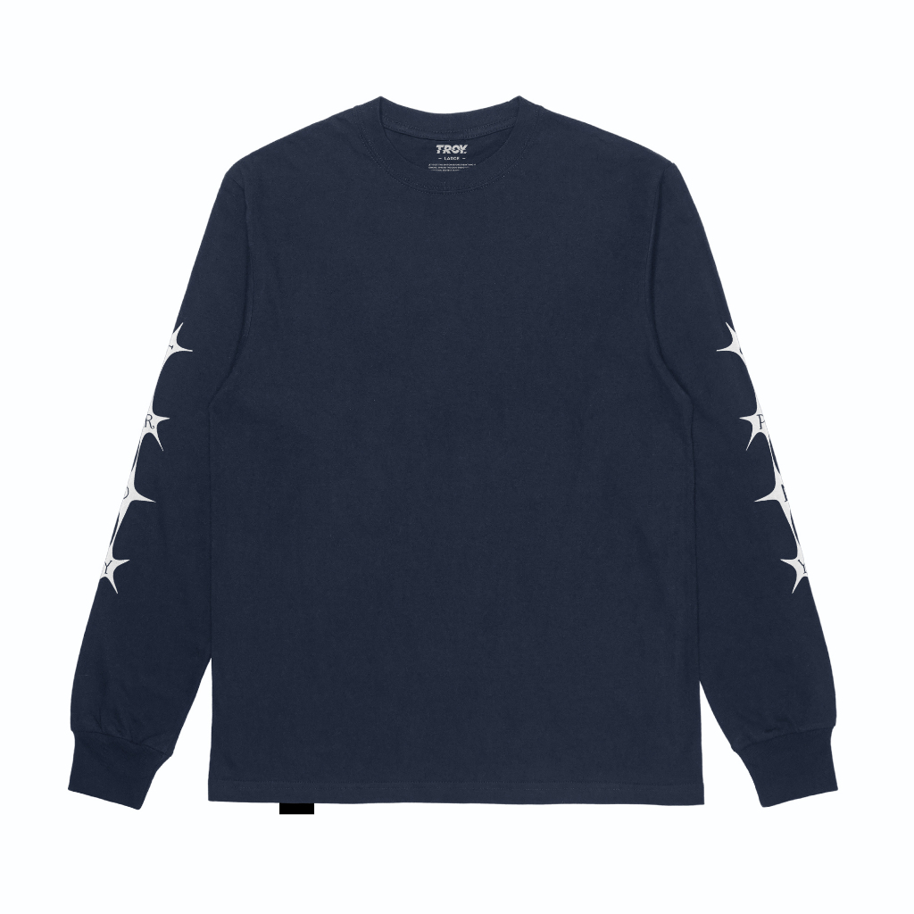 Troy Company Longsleeve Tshirt Navy Satler - Kaos Lengan Panjang Biru Navy LSD 3186
