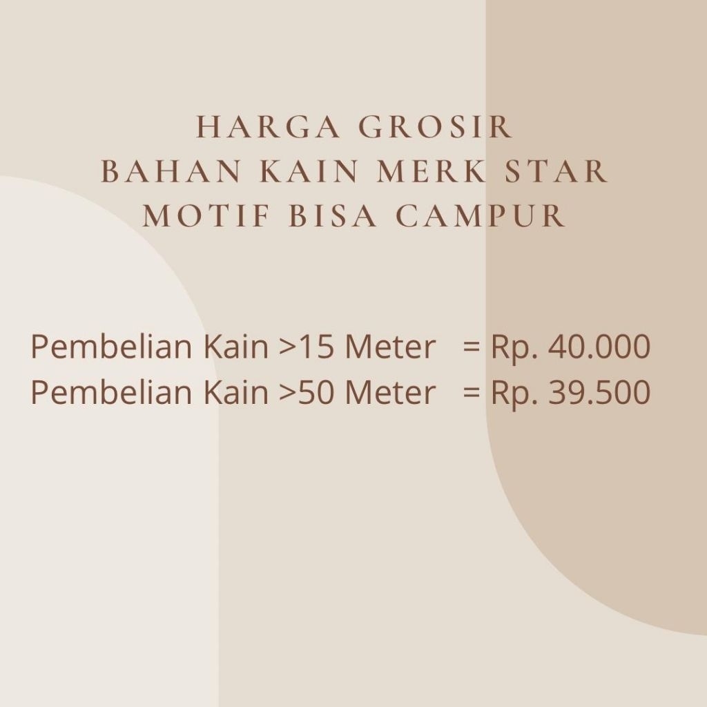 Bahan Kain Sprei Star - Harga Grosir Semua Motif