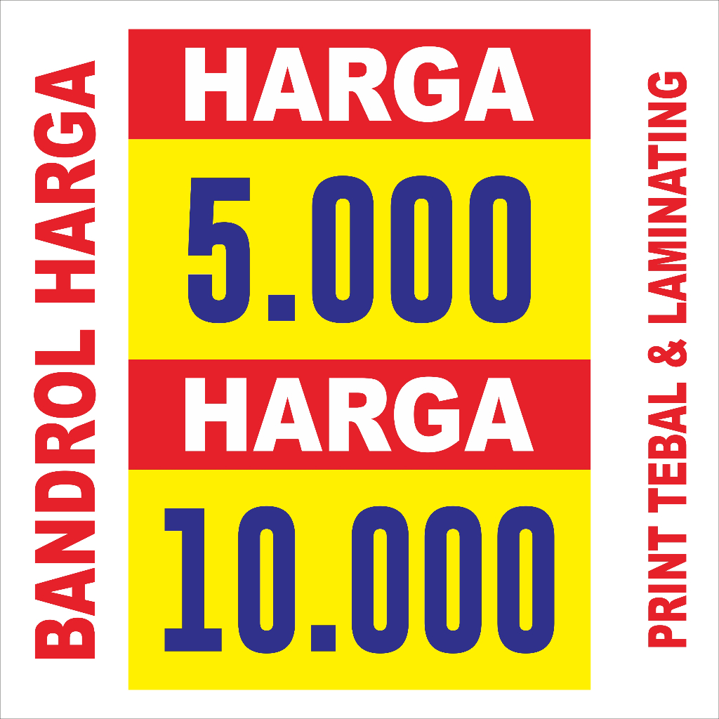 

Bandrol Harga Sudah Laminating Obralan - Dapatkan 2 Pcs Folio