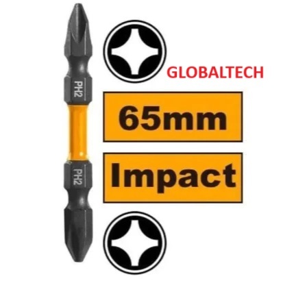 INGCO MATA OBENG IMPACT PH2+PH2 65MM IMPACT SCREWDRIVER BIT MAGNET SDBIM21PH233