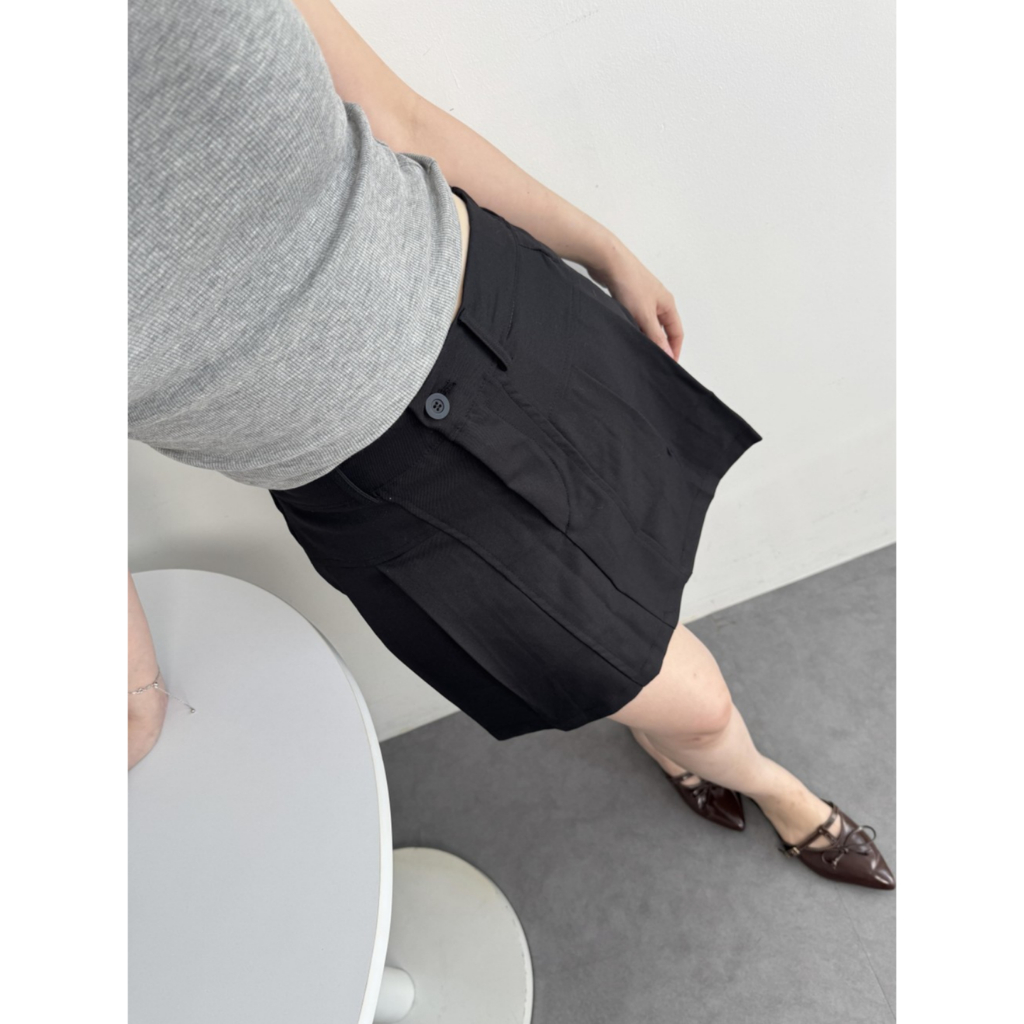 ELISE SKORT - Rok Celana Pendek High Waist Simple