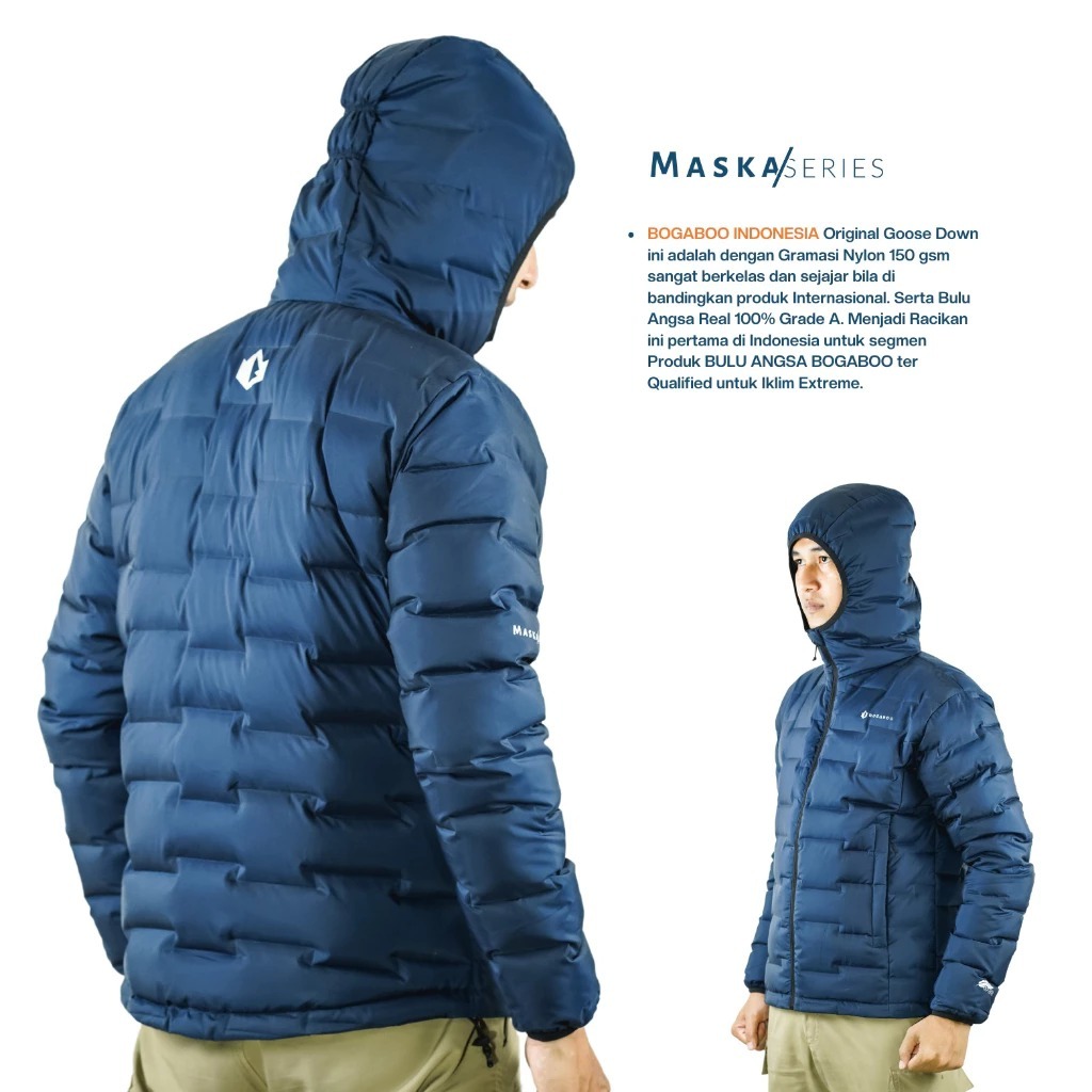 BOGABOO Jaket goose down BULU ANGSA 100 % insulated 3 layer fp 800 - jaket water resistent winter