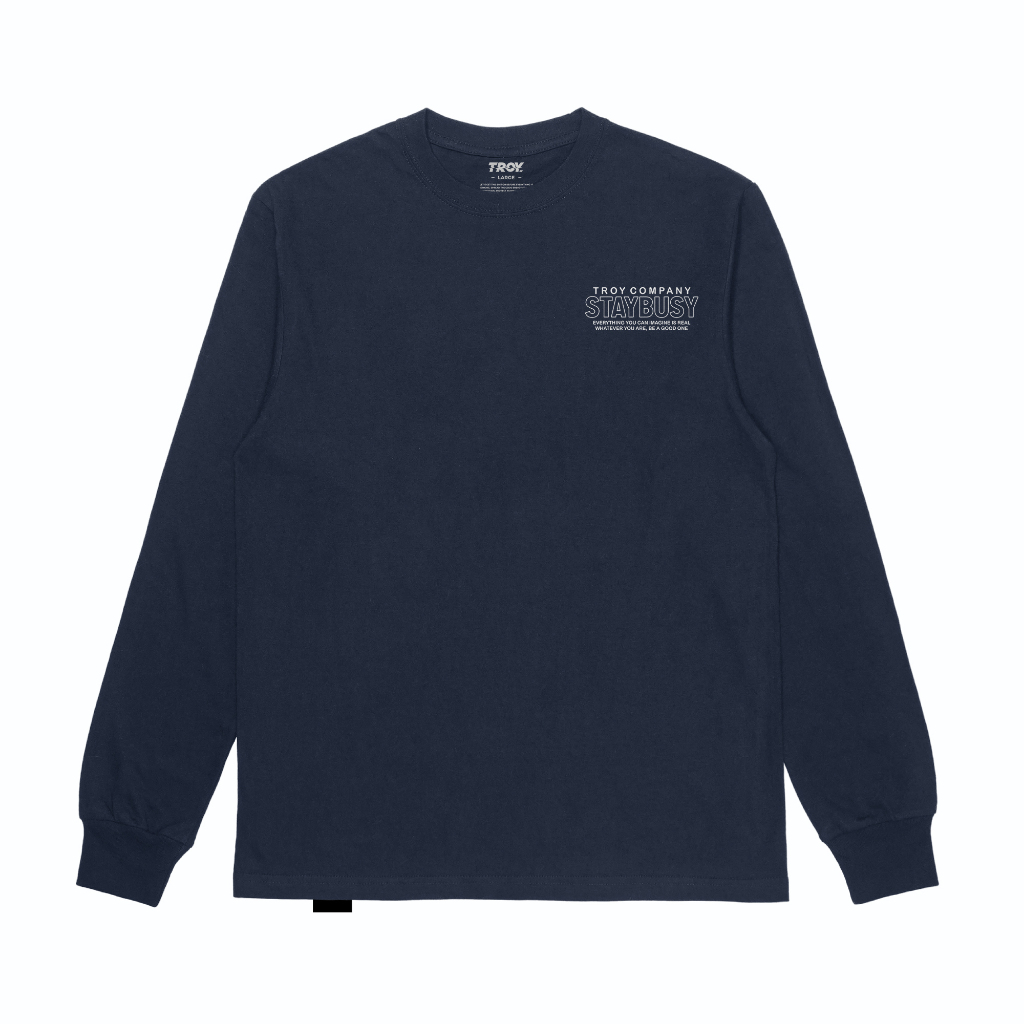 Troy Company Longsleeve Tshirt Navy Good One - Kaos Biru Navy Lengan Panjang LSD 3187
