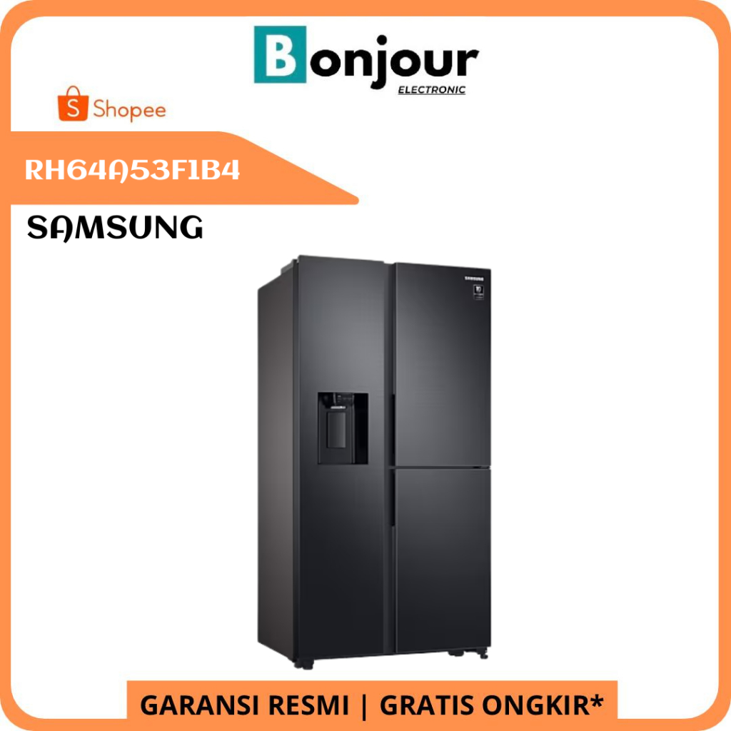 KULKAS SAMSUNG RH64A53F1B4 DISPENSER KULKAS SIDE BY SIDE 669L RH64