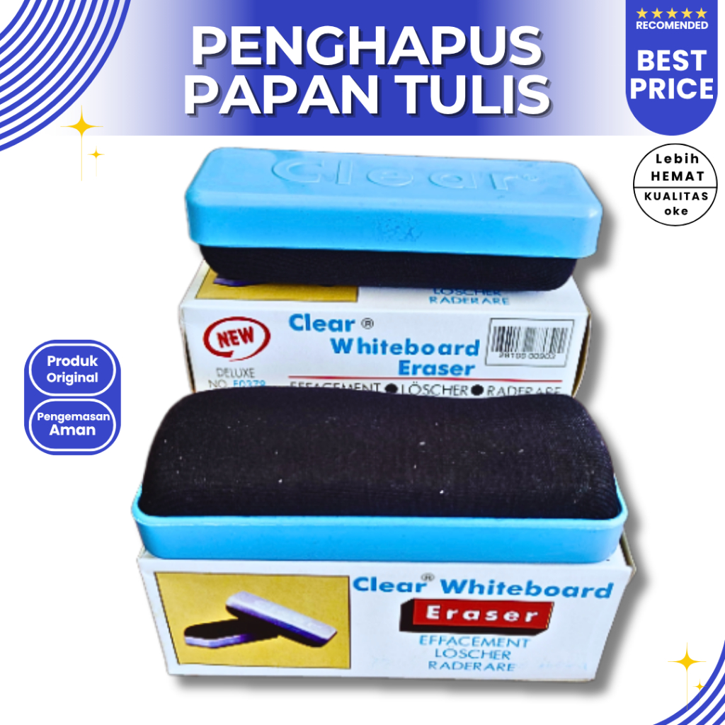 

Eraser / Penghapus Clear Whiteboard / Penghapus Papan Tulis BESAR (122mmx43mm)