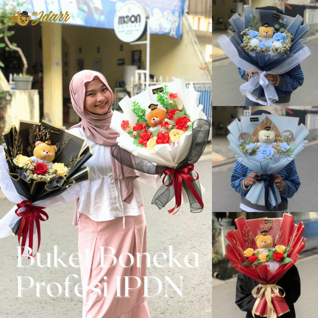 Buket Boneka Profesi IPDN Hadiah Pelantikan Kado Unik Gift Praja Indonesia Bisa Request Sehari Jadi