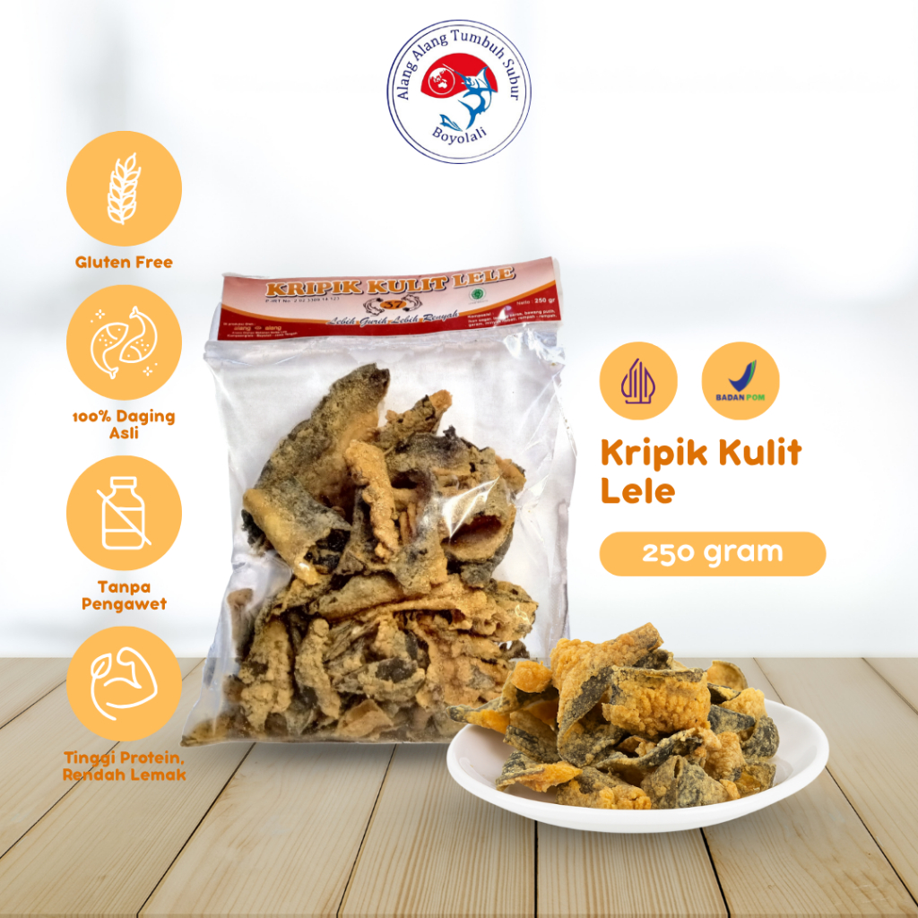 

Keripik Kulit Ikan Lele Original Pedas Telur Asin Cemilan Homemade 250gr