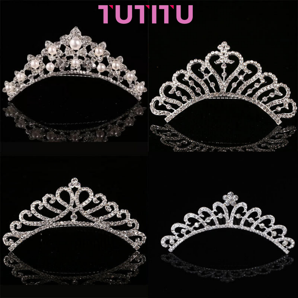 TUTITU BANDO TIARA MAHKOTA PERMATA HIJAB PENGANTIN GAYA KOREA