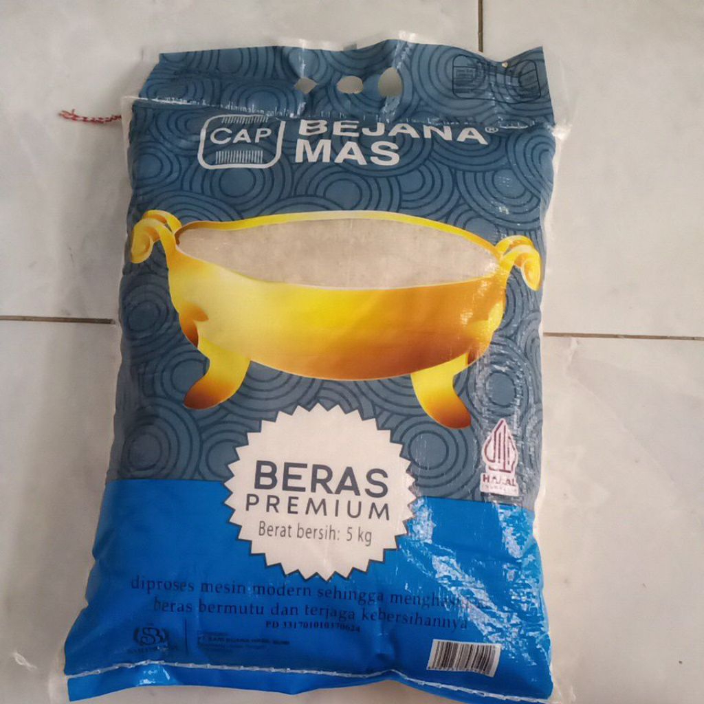 

Beras premium Cap Bejana Mas 5Kg