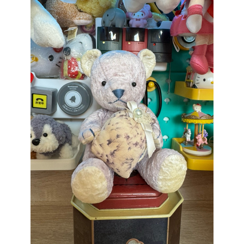 (BOOKED)(SEKIGUCHI) Music Box Teddy Bear Made in Japan RARE