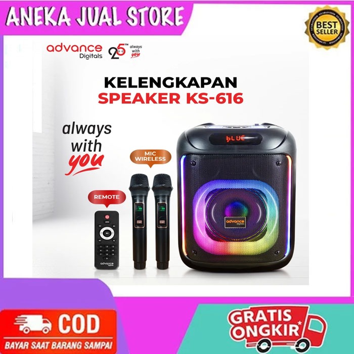 Speaker advance poortable ks 616 free mic 2 werless