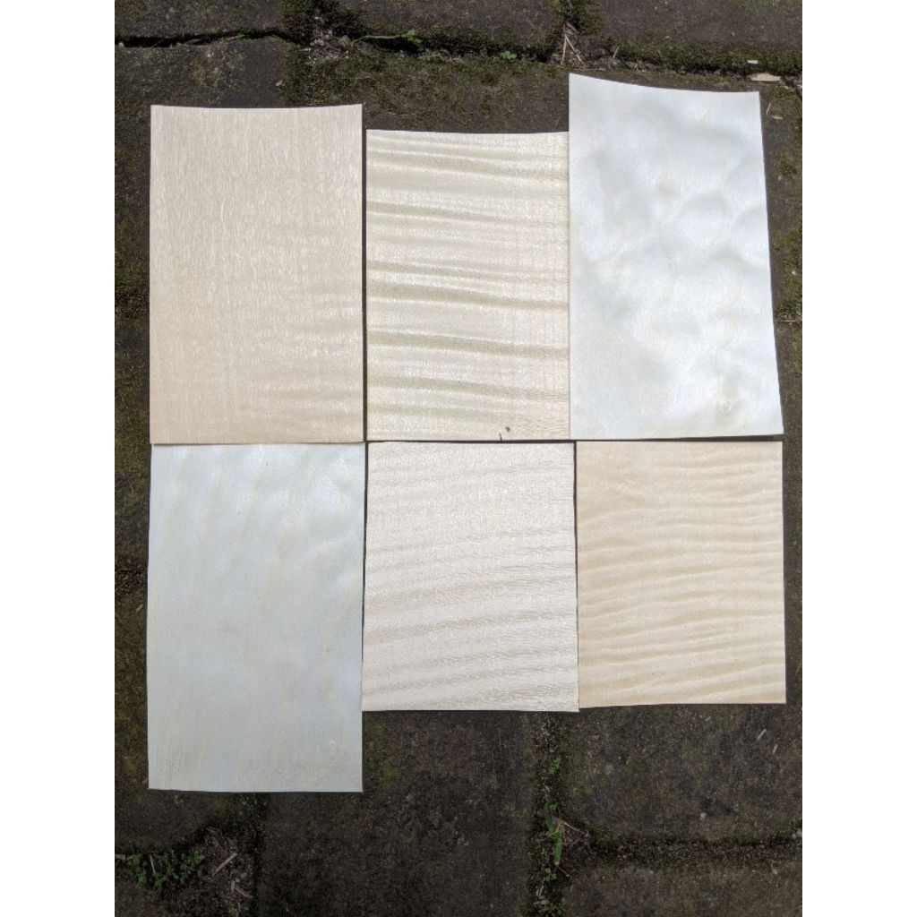 veneer kayu hard maple canada 0,45 x 8 x 10-15 cm