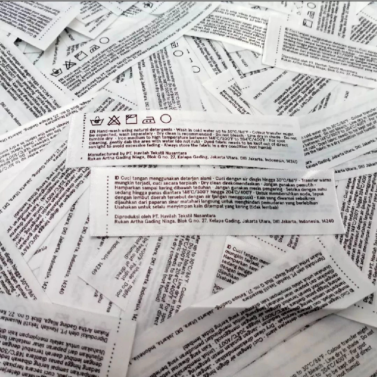 

label satin hitam premium tebal lebar 3cm minimal 500pcs