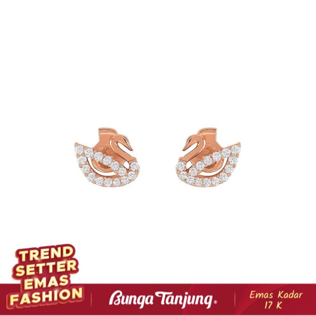 ANTING TINDIK ANGSA MATA - EMAS 17K - BUNGA TANJUNG GOLD